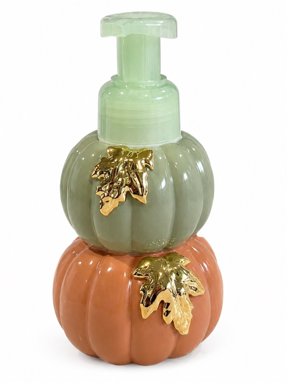 Bath & Body Works Green and Orange Pumpkin Stack Lotion Pump